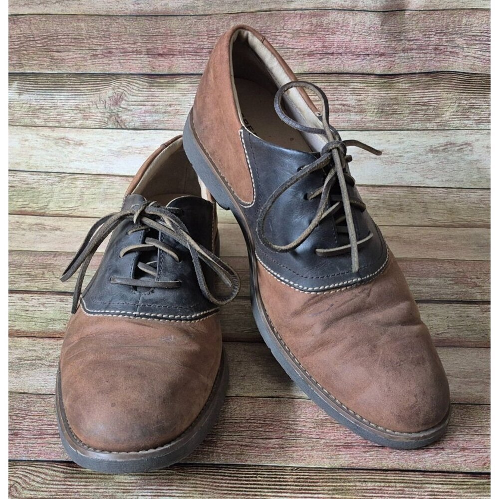 SPERRY TOP-SIDER Jamestown Size 11.5 M Brown Mens Suede & Leather Saddle Oxford